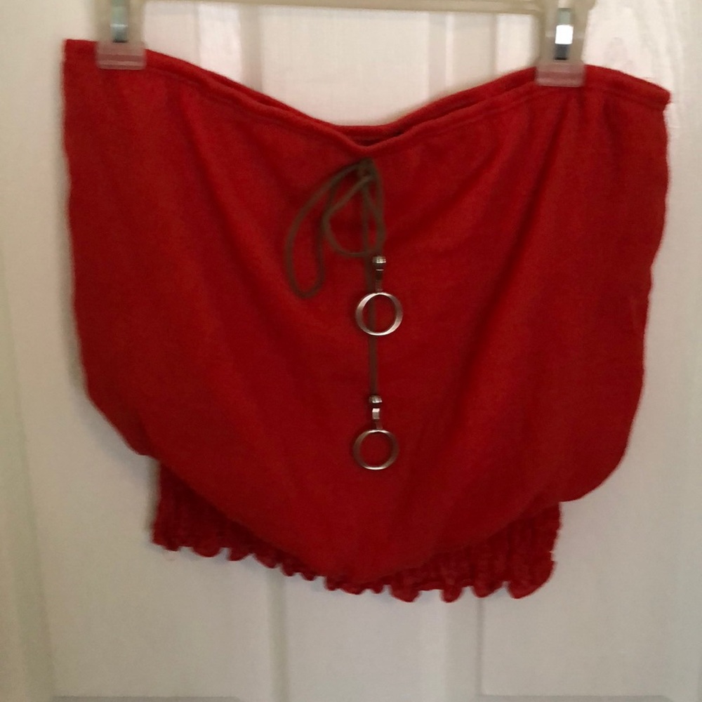 🧡Beautiful orange strapless top🧡